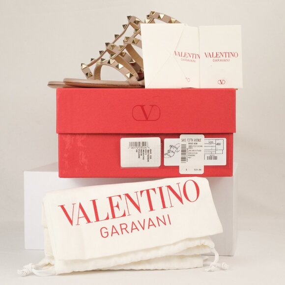 Valentino Garavani 60mm Rockstud Sandal, Poudre Tan, EU 40.5 - Picture 11 of 12